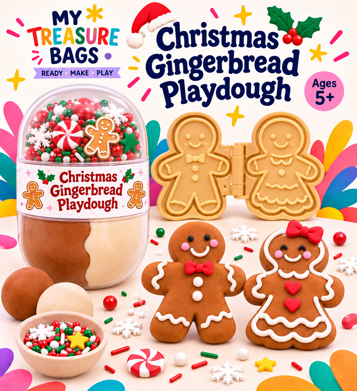 Christmas Gingerbread Playdough