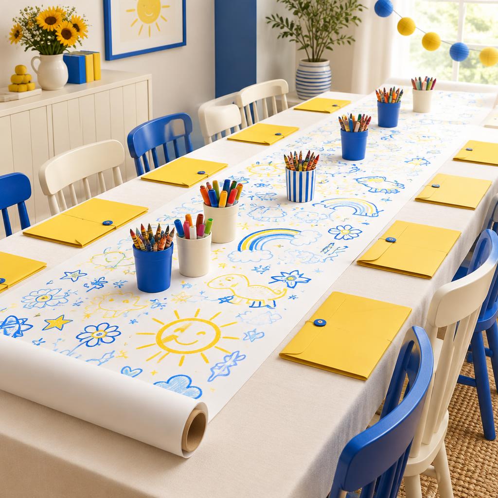 Concept render of a the big doodle party table